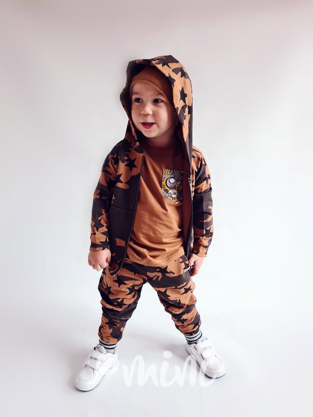 Tepláky honey army star - BASIC