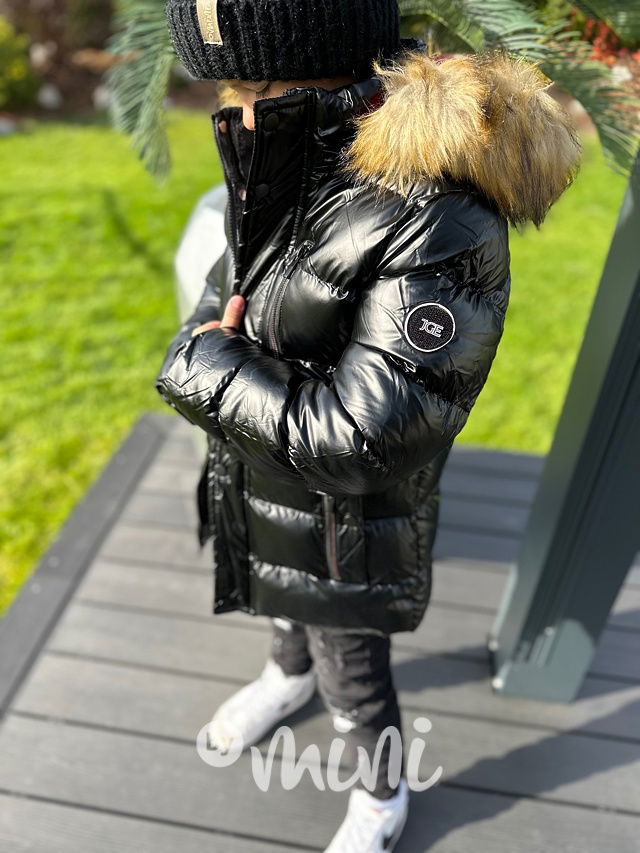 Zimní metalická bunda černá