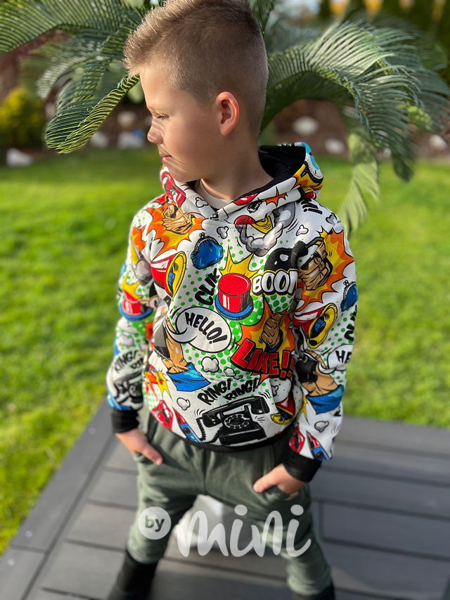 Vyteplená komiks mikina