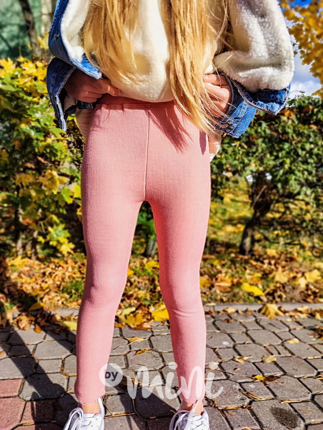 SUPER THERMO bavlněné legíny růžové