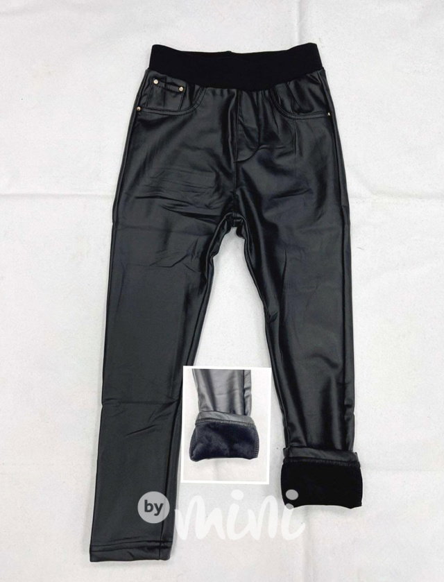 SUPER THERMO zateplené eco leather jegginy
