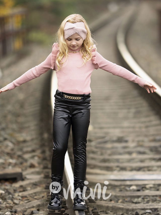 Premium svetr se zdobením pudr růžový