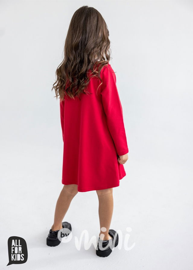All for kids šaty s volánkem červené