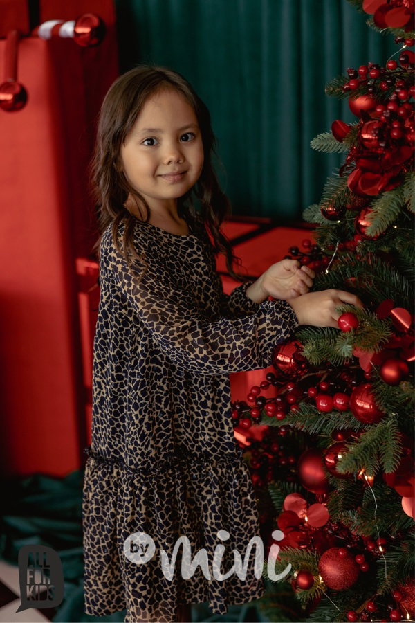 All for kids šifonové šaty leopard