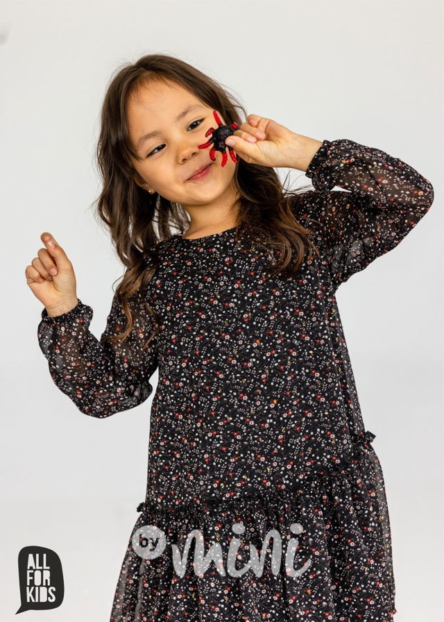 All for kids šifonové šaty flowers