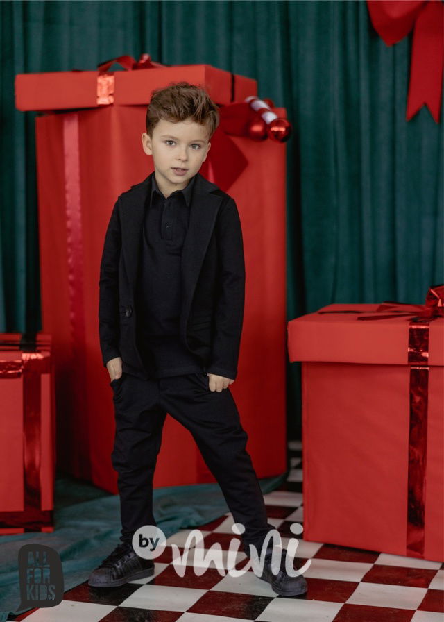 AFK polo triko s knoflíčky černé