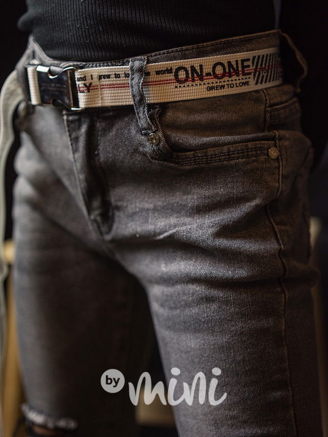 Slim ripped jeansy vintage grey