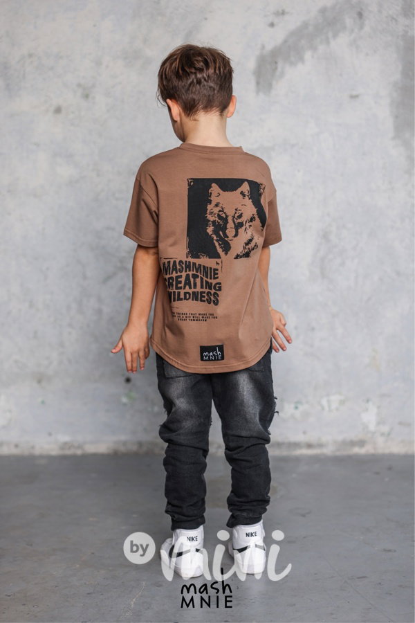 Mash Mnie triko WOLF toffee