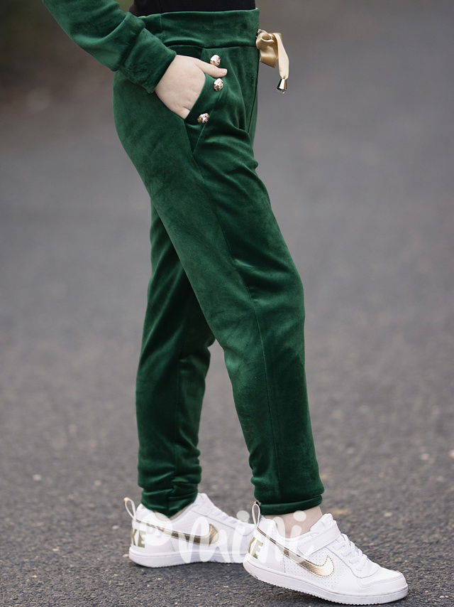 Velurová soft souprava smaragd