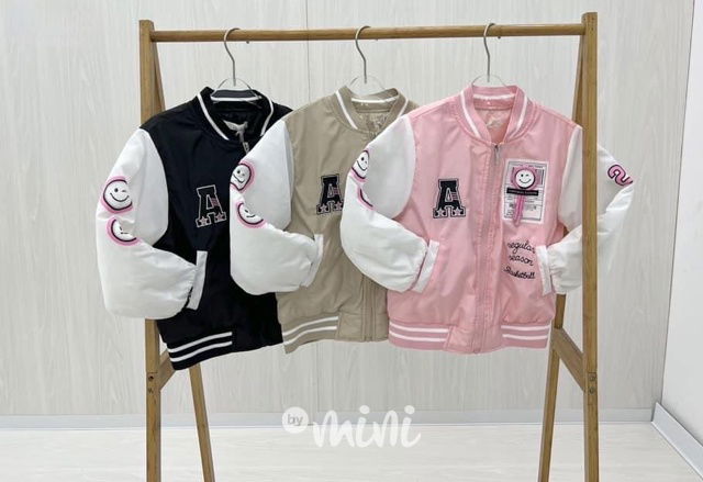 Jarní bomber bunda pink/white