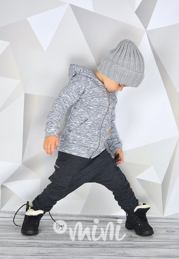 Dark grey kapsáče zip