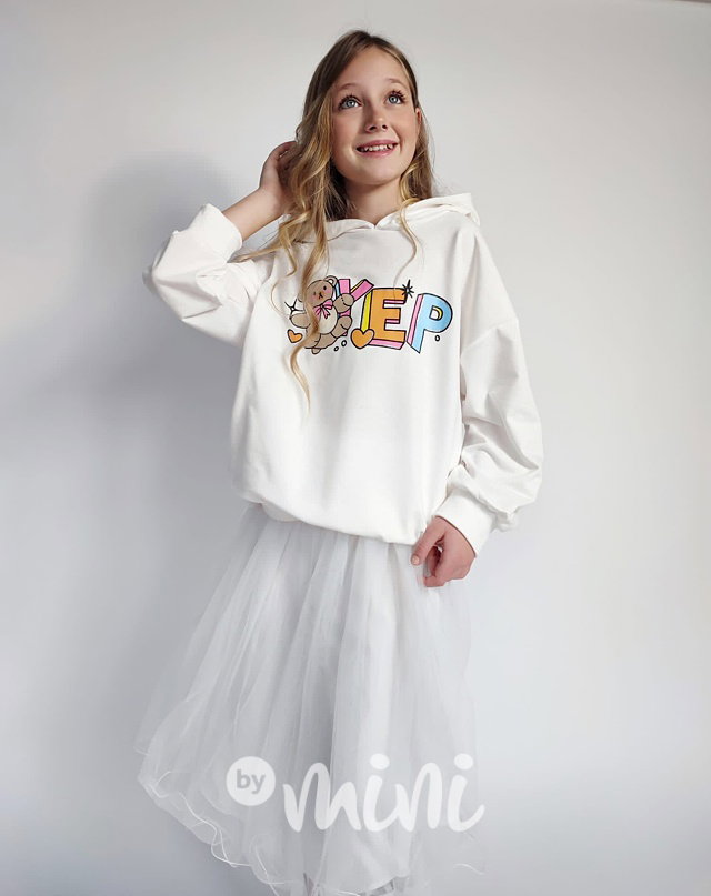 Bílá midi sukně