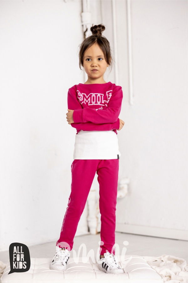 AFK crop mikina SMILE magenta