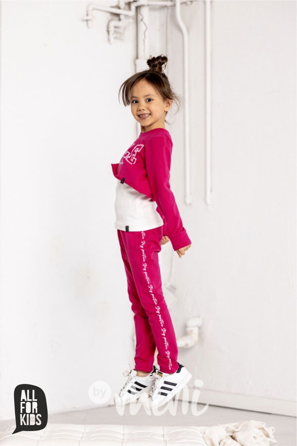 AFK tepláky s potiskem magenta