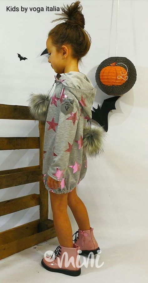 Pink star tunika s pompony