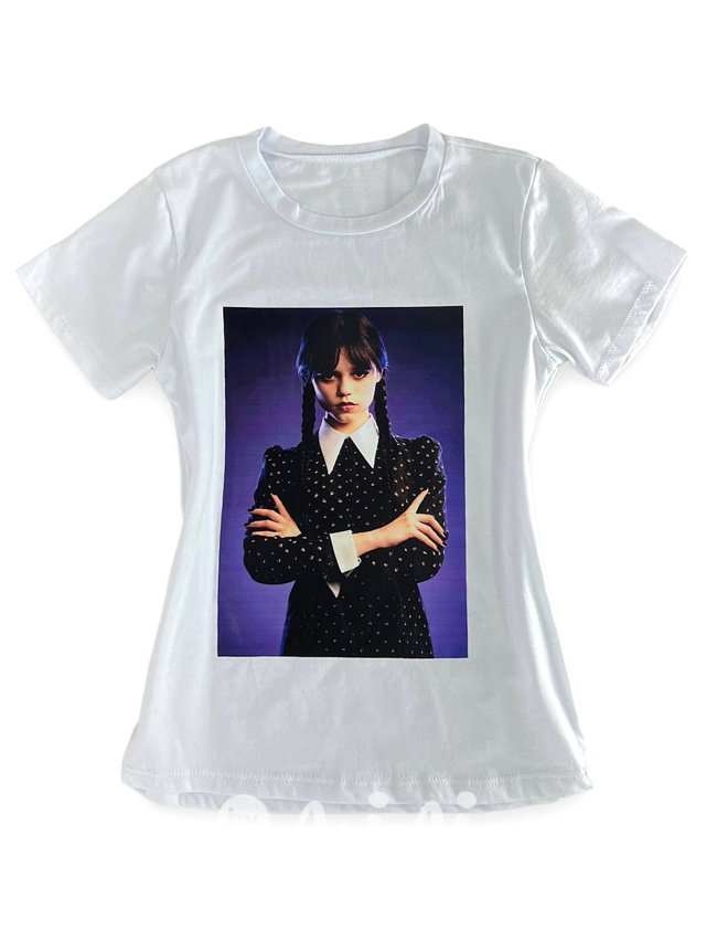Triko WEDNESDAY dress white/lila