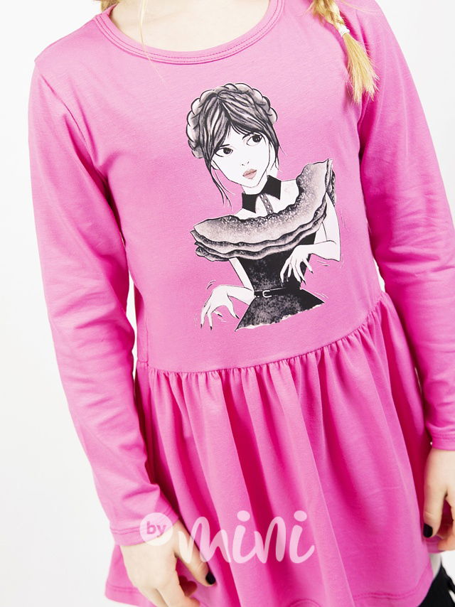 Wednesday dance šaty růžové