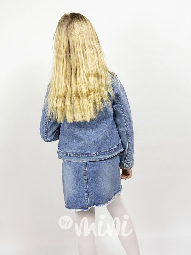 3-dílný jeans komplet LOVE white