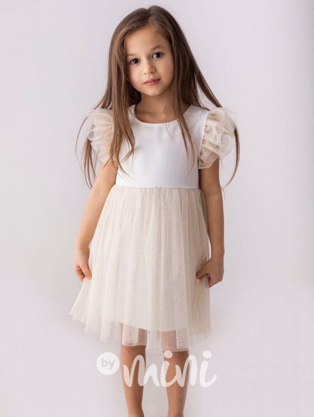 Lily Grey slavnostní tylové šaty ANGEL beige