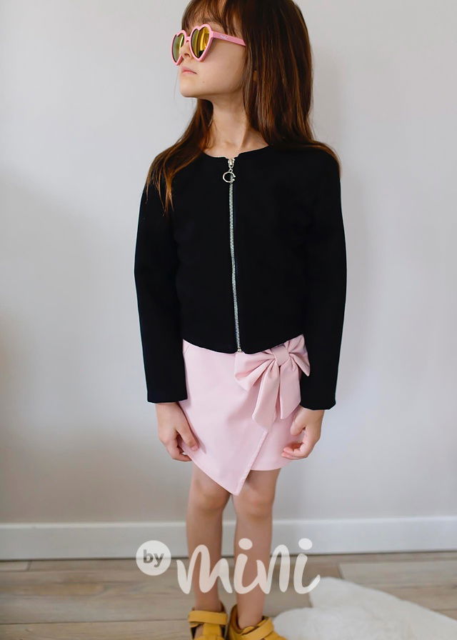 Broušená jarní bunda černá