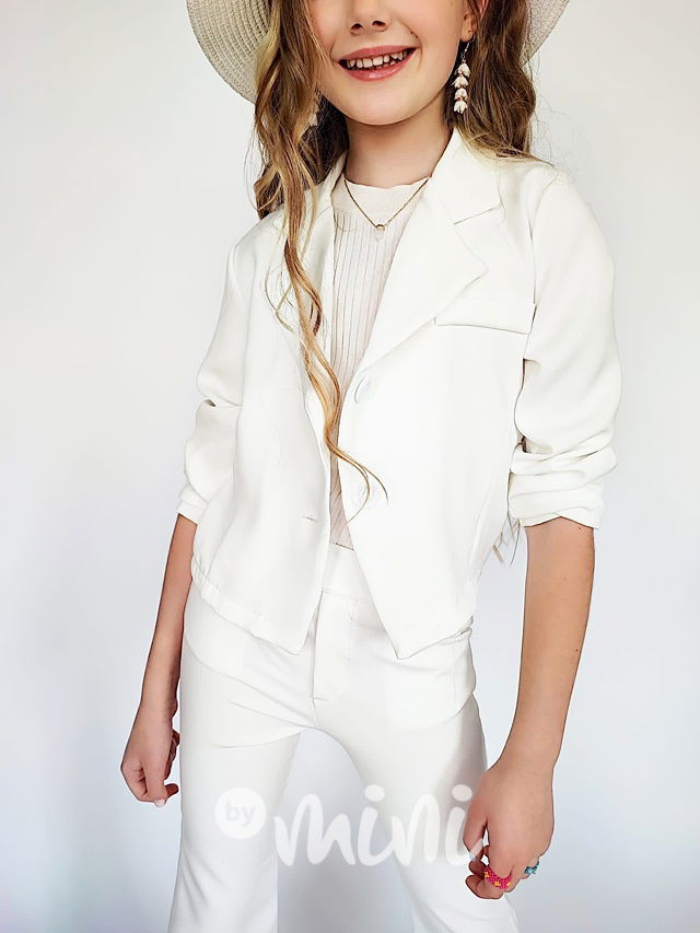 Bílé sako + kalhoty