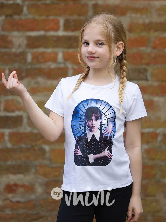 Wednesday a Věc triko bílé