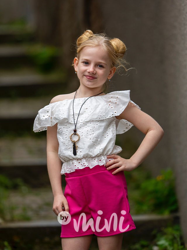 Madeira letní komplet s řetízkem malinová