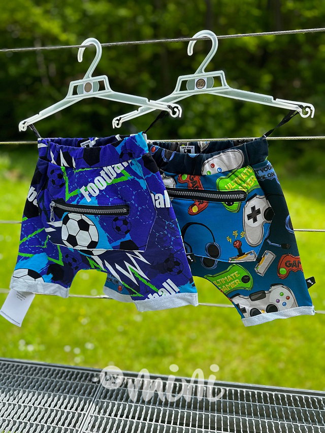 Football kraťasy se zipem