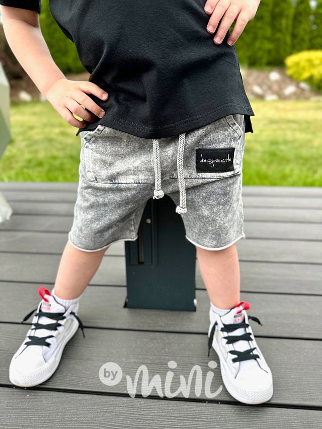 DESPACITO acid wash grey shorts