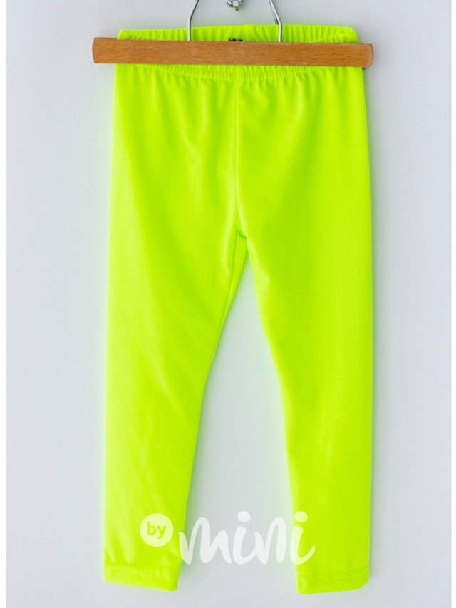 Lily Grey soft cotton legíny neon yellow