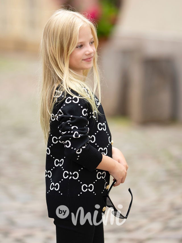 Coco propínací svetřík černý