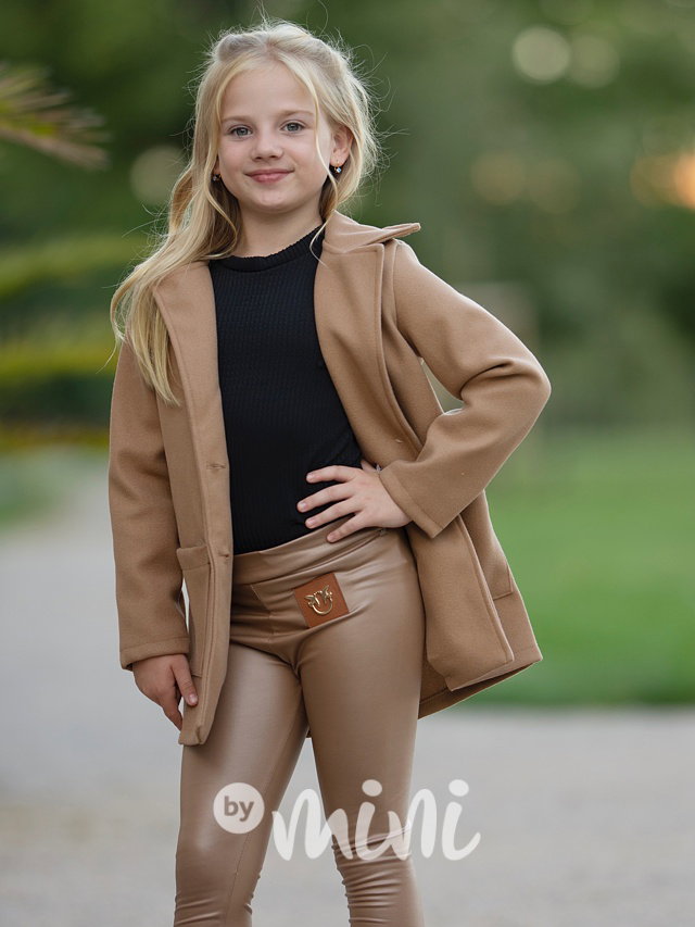 Flaušový kabát beige