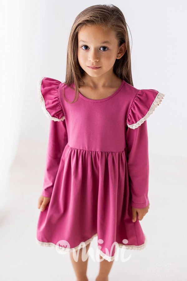 Boho romantic šaty rouge pink