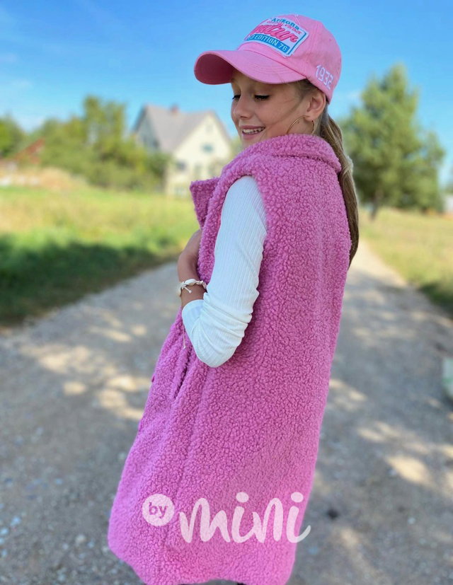 Alpaka vesta růžová