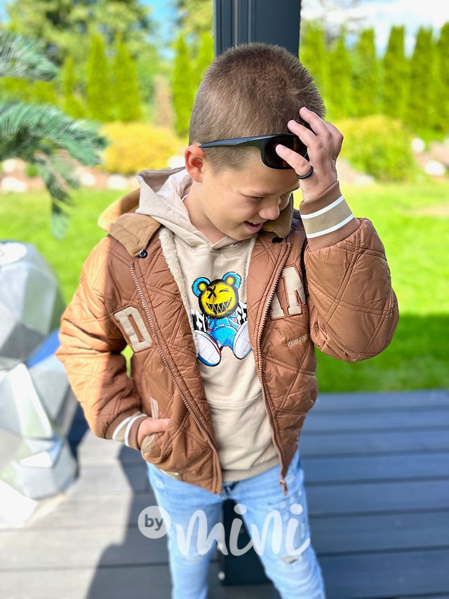 DREAM prošívaná teplá bomber bunda beige