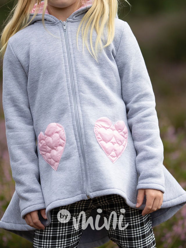 Bunny vyteplený mikčokabátek grey