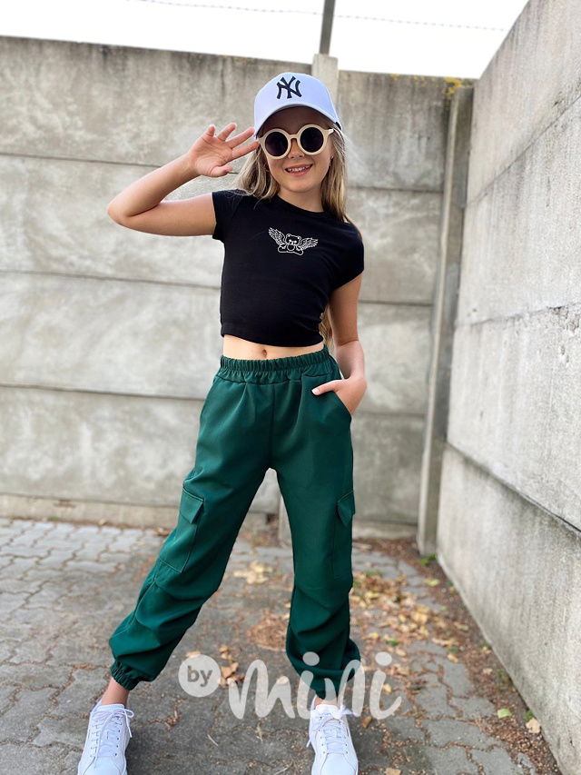 Kapsáčové kalhoty smaragd