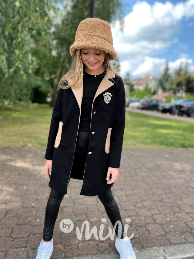 College flauš kabát black/beige