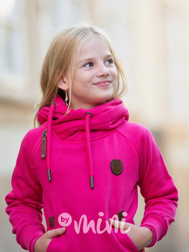 Teplá mikina malinová