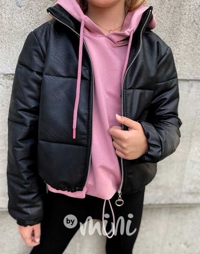 Podzimní crop bunda black