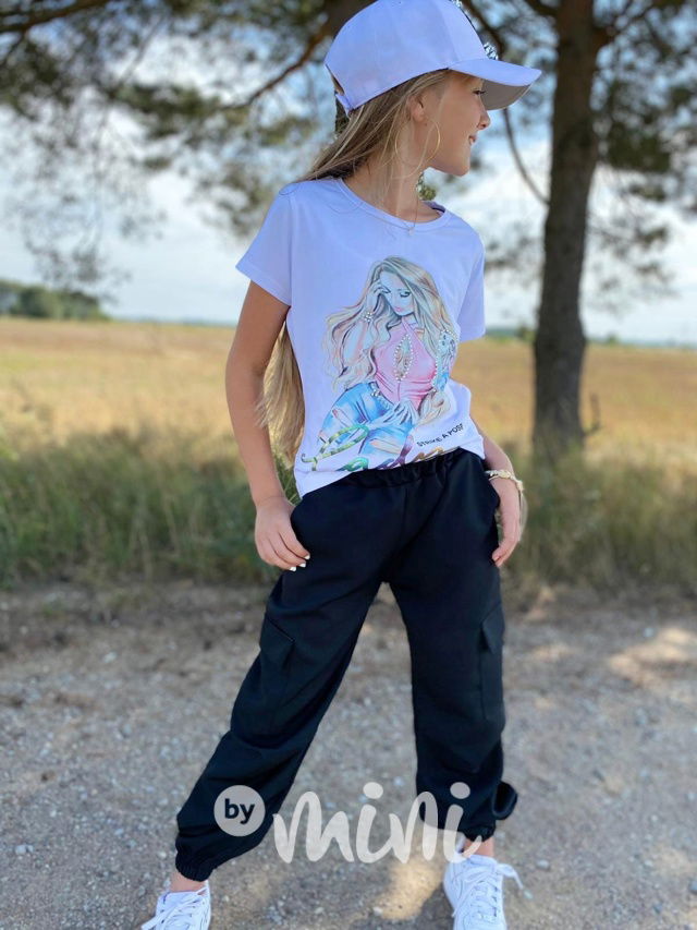 Triko s kamínky LADY white