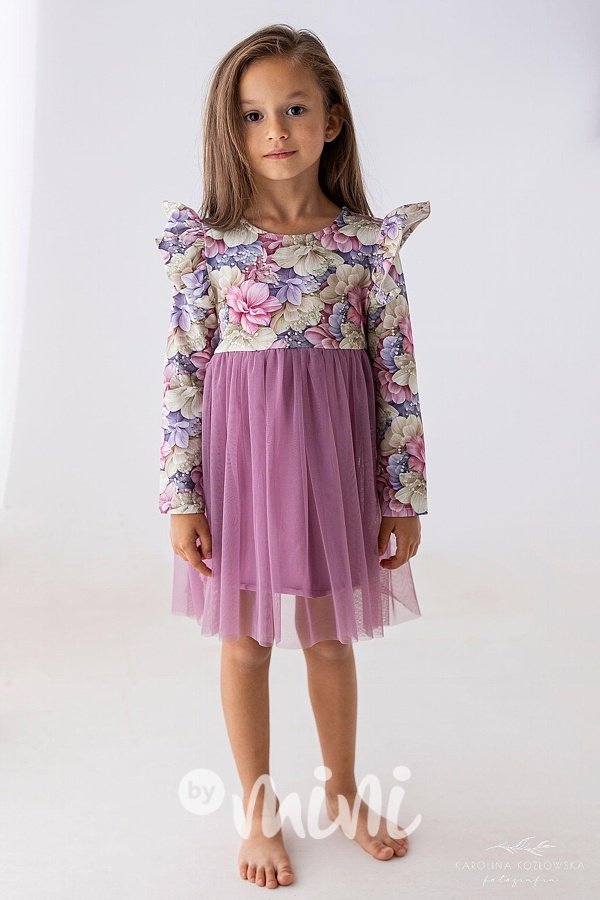 Lily Grey šaty s tylem pastel lila