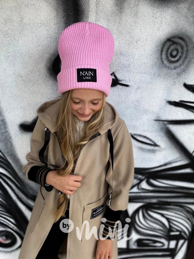 Hipster beanie čepice růžová