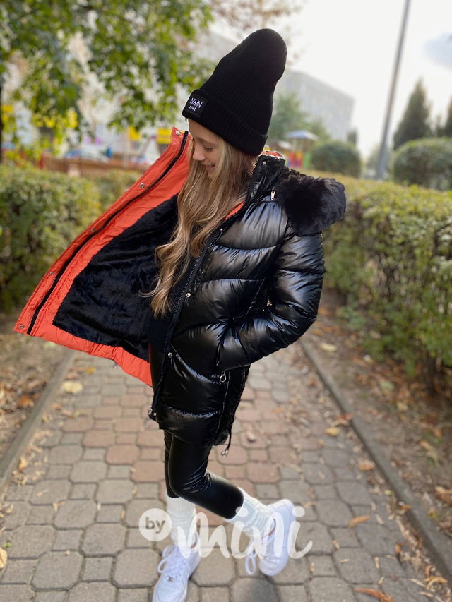 Zimní kabát black/orange