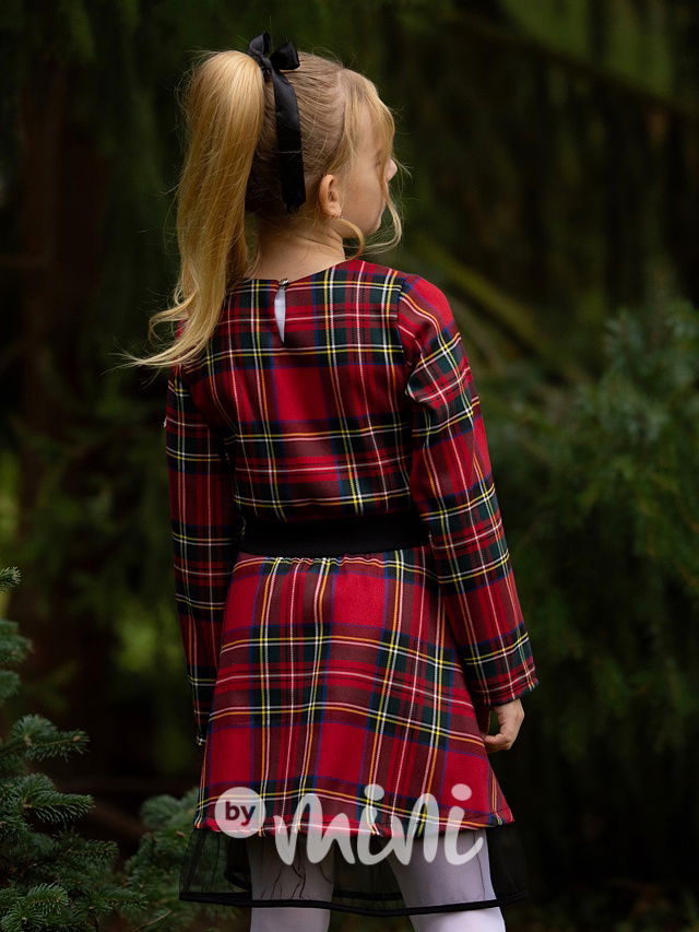 Karo šaty s mašlí