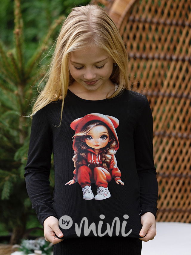 Hoodie girl blůzka černá