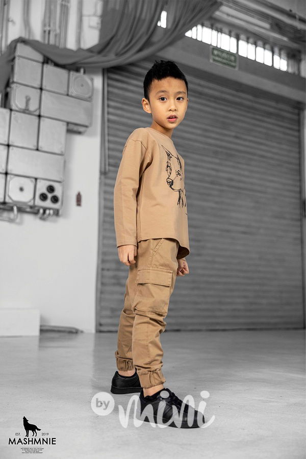 Mash Mnie longsleeve triko WOLF beige