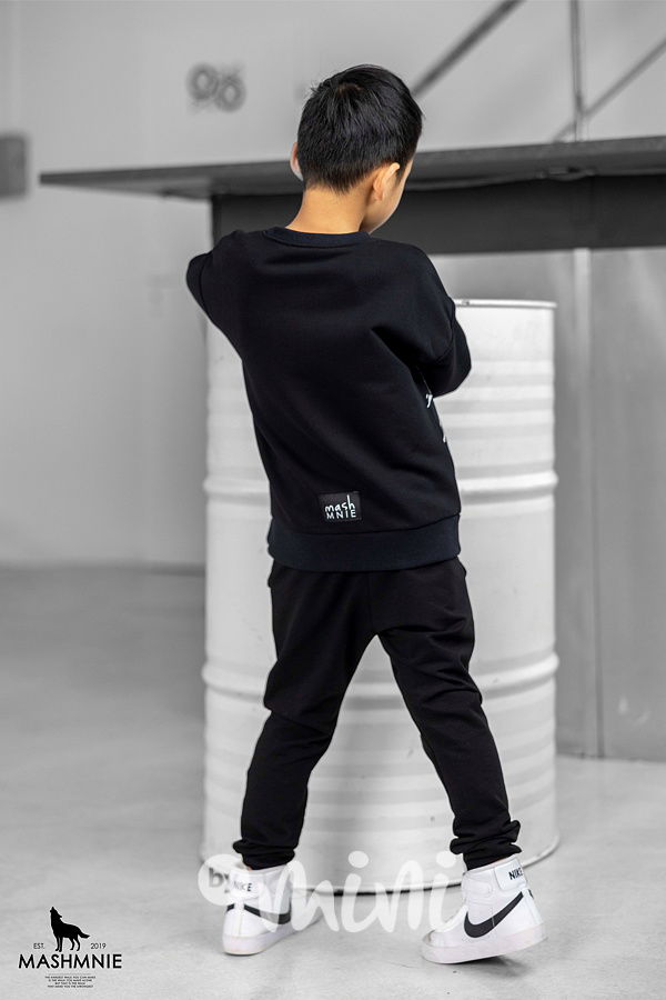 Mash Mnie mikina WOLF gang černá