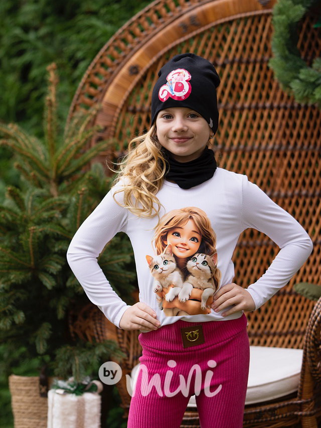 Barbie čepka s nákrčníkem černá