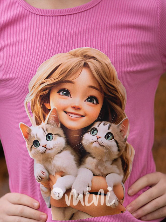Girl&Cats blůzka růžová